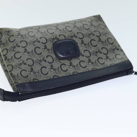 CELINE C Macadam Canvas Pouch Navy Auth bs14376 - Picture 5 of 16